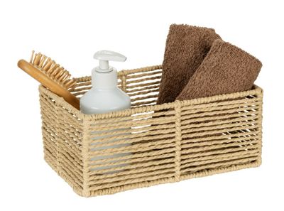 Corbeille de salle de bains beige Meria S - WENKO