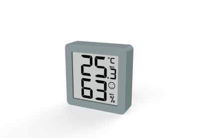 Thermometre intérieur aimanté gris