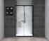 Porte de douche coulissante 100x195 cm profilé noir verre transparent 6 mm Serenity - OCEA