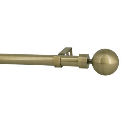 Kit tringle à rideaux extensible en métal de 2 à 3.60 m diam 25 à 28 mm Finition Doré vielli - MOBOIS