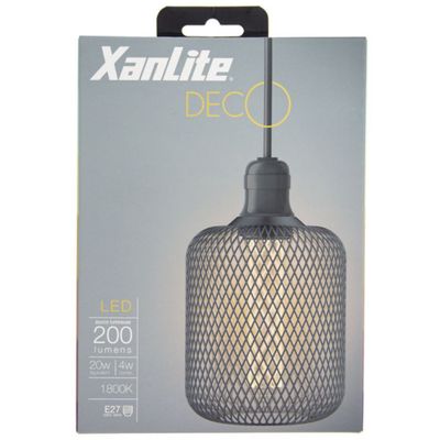 Ampoule LED hologramme cage cylindre noir 4 W = 200 Lumens blanc chaud - XANLITE