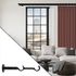 Support ouvert double extensible en métal diam 28 mm Finition Noir brillant - MOBOIS