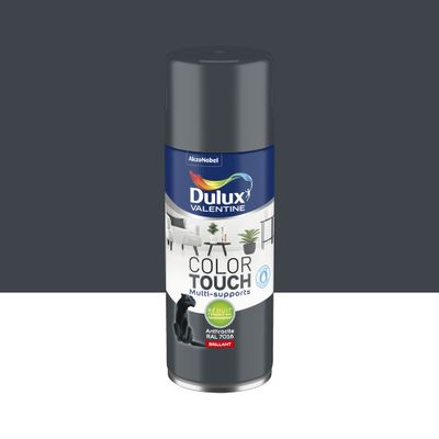 Bombe de peinture Color Touch anthracite RAL 7016 brillant 400 mL - DULUX VALENTINE