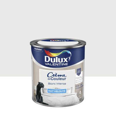 Peinture Crème De Couleur Mat Blanc Intense 0,5 L - DULUX VALENTINE