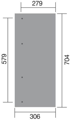 Pergola adossée -  671 Imprégné - 352 x 115 cm Livraison gratuite domicile - WEKA