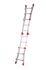 Echelle pliable multifonction télescopique 4 x 3 échelons 2,80 / 3,70 m ProfiStep Multi aluminium - HAILO