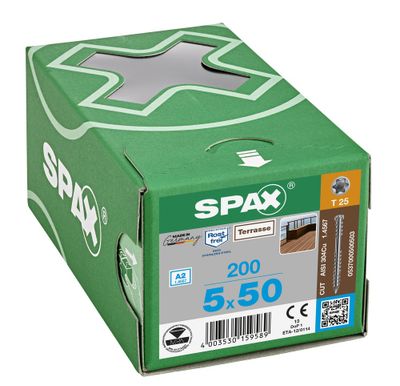 Vis terrasse Torx 5 x 50 mm par 200 SPAX