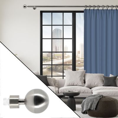 Embout déco boule en métal diam 20 mm Finition Chrome par 2 - MOBOIS