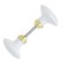 Bouton double porcelaine blanche ALPERTEC