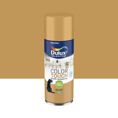 Bombe de peinture Color Touch ocre doré satin 400 mL - DULUX VALENTINE