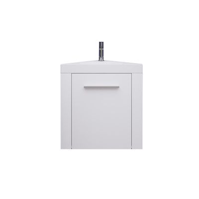 Lave-mains d'angle de salle de bains 55 x 60 x 30 cm MDF blanc