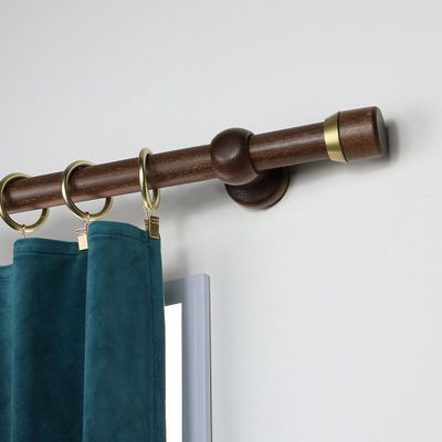 Support à oeil en bois de 50 mm diam 28 mm Finition chêne foncé - MOBOIS