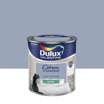 Peinture crème de couleur Lune Cendrée Satin 0,5 L - DULUX VALENTINE