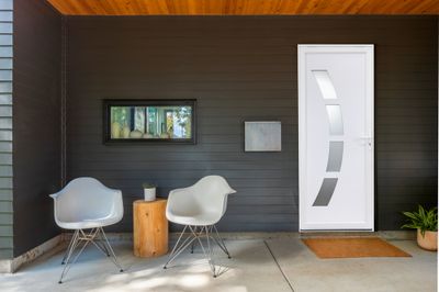 Porte d'entrée Vienne pvc blanc poussant droit 215 X 90 cm CLOSY