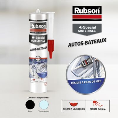 Mastic Special Materials autos-bateaux transparent 280 ml RUBSON