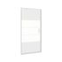 Porte de douche pivotante 90x185 cm profilé blanc verre sérigraphié 4 mm Primera - OCEA