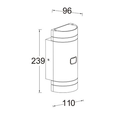 Applique extérieur GU10 détecteur de mouvements Focus anthracite IP44 2X7W - COREP