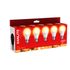Ampoules LED B22 10W = 806 lumens blanc chaud par 5 - XANLITE