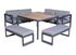 Salon de jardin et repas ROYAN III aluminium gris 8 places - PROLOISIRS