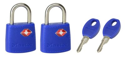 Cadenas à clés largeur 23 mm en métal s'entrouvrant par 2 MASTER LOCK