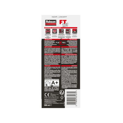 Mastic pro FT101 joint-fissure-colle noir 280 ml RUBSON