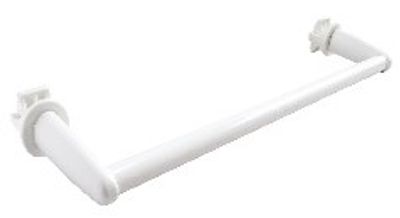 Barre porte-serviettes blanche 36 cm pour sèche-serviettes à tubes ronds à vis