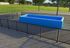Poteau barrière de piscine en aluminium gris - HOMALU