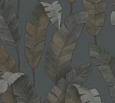 Papier peint pré-encollé effet Bali Lea jungle vert 53 cm x 10 m AS CREATION
