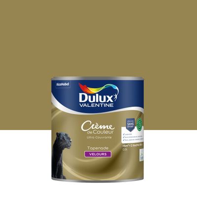 Peinture crème de couleur Tapenade velours 0,5L - DULUX VALENTINE