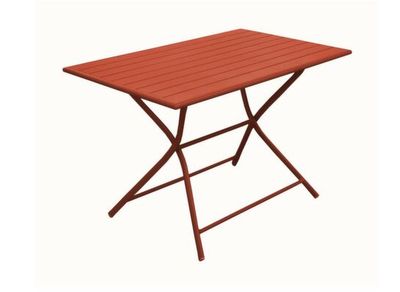 Table de jardin pliante GUERIDON aluminium terra 110 x 70 cm, Livraison à domicile incluse - PROLOISIRS