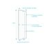 Porte de douche pivotante 90x185 cm profilé blanc verre transparent 5 mm Spot - AURLANE