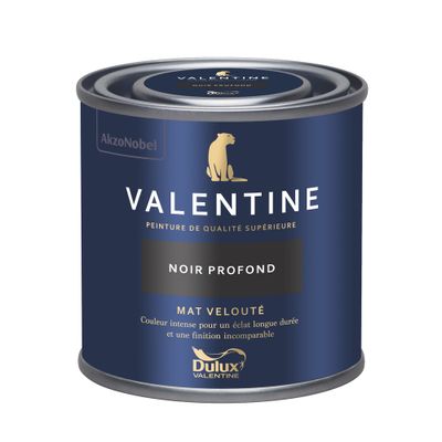 Peinture Valentine Mat Velouté Noir Profond 125 mL - DULUX VALENTINE