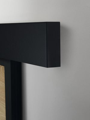 KIT COULISSANT EN APPLIQUE AVEC CACHE RAIL EN ALUMINIUM NOIR BCD
