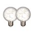 Ampoules déco pour guirlande LED globe E27 55 lumens blanc chaud par 2 - TIBELEC