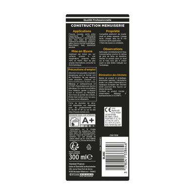 Mastic Silicone Menuiserie Blanc 300 ml ELCH PRO