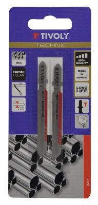 Lames de scie sauteuse droite pour inox hauteur de coupe de 1 mm par 2 TIVOLY