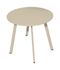 Table basse de jardin MASSAI acier crème ø 45 cm - PROLOISIRS