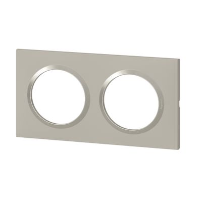 Plaque de finition 2 postes carrée Plume - Dooxie LEGRAND
