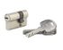 Demi-cylindre de serrure 30 x 10 mm Trafic 6 haute sécurité nickelé satiné 5 clés THIRARD