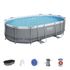 Piscine hors sol ovale métal  488 x 308 cm hauteur 107 cm - BESTWAY