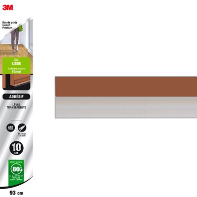 Bas de porte isolant pour sol lisse adhésif Premium marron 93 cm 3M