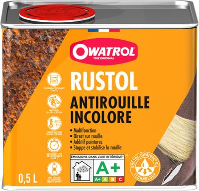 Antirouille pénétrant incolore RUSTOL 0,5 L - OWATROL