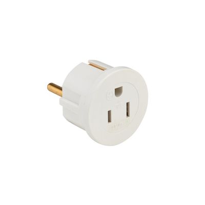 Adaptateur prise USA vers France 2 pôles + terre - DEBFLEX