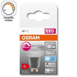 Ampoule LED spot variable GU10 80W=575 lumens blanc froid OSRAM, 1174502, Ampoule, luminaire et eclairage