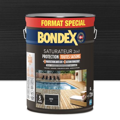 Saturateur 2 en 1 protection 5 ans ebene mat 6L BONDEX
