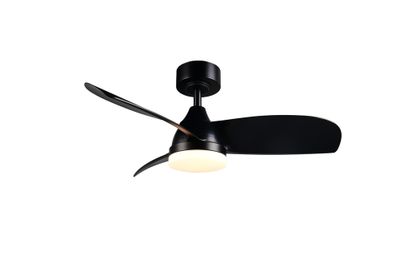 Ventilateur de plafond avec lumière LED + télécommande Noir Ø90cm - Helsinki REALITY