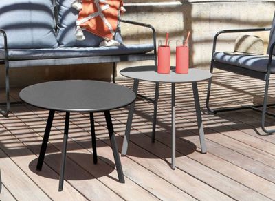 Salon de jardin Bali 4 personnes en acier grey/gris PROLOISIRS Livraison à domicile incluse