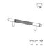 Poignée de meuble cylindrique aluminium noir mat entraxe 128 mm REI