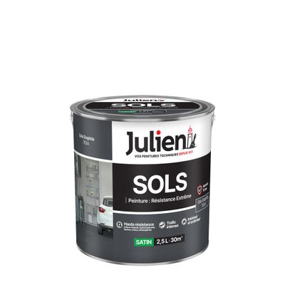 Peinture sol extrême gris graphite RAL 7024 2,5L JULIEN