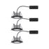 Spots LED encastrables salle de bain IP65 et BBC orientables whiteswitch Noir par 3 - Calla PAULMANN